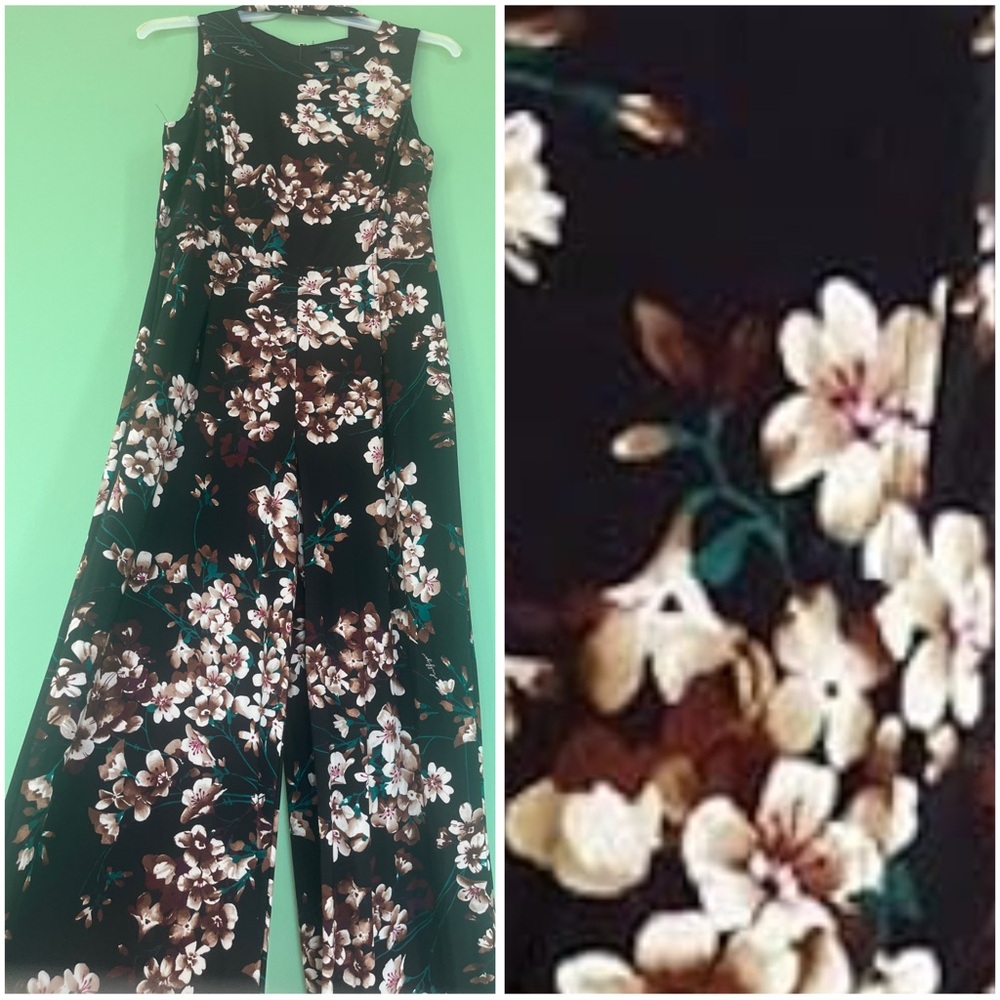 Floral Black Jumpsuit